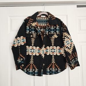 Womans Azteck Jacket Western Warm Winter